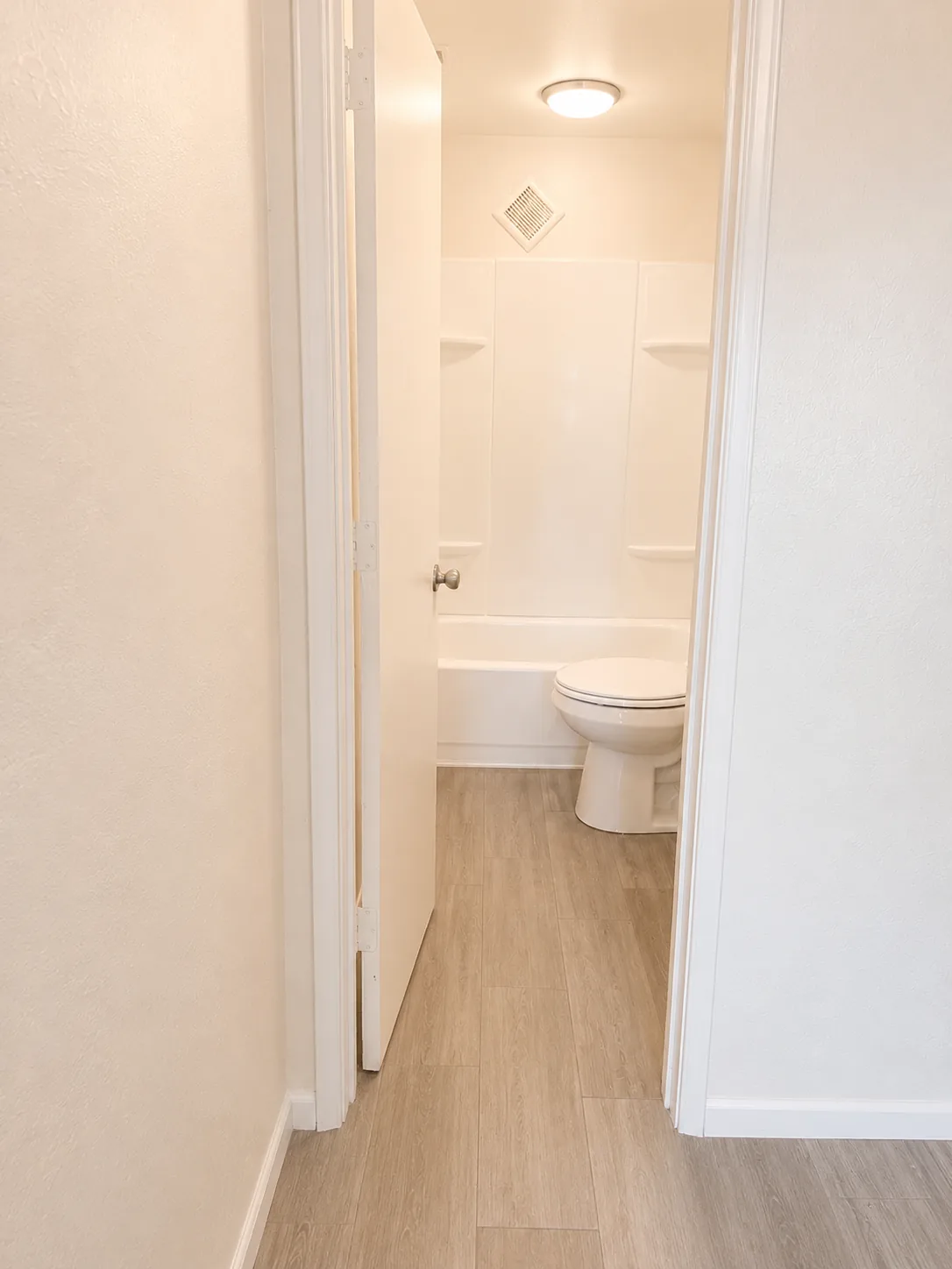 Bathroom; furnishings and finishes vary by apartment